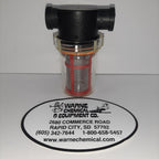 In-Line Strainer Poly Bowl 1/2" 20 Mesh Red Color Screen with Gasket